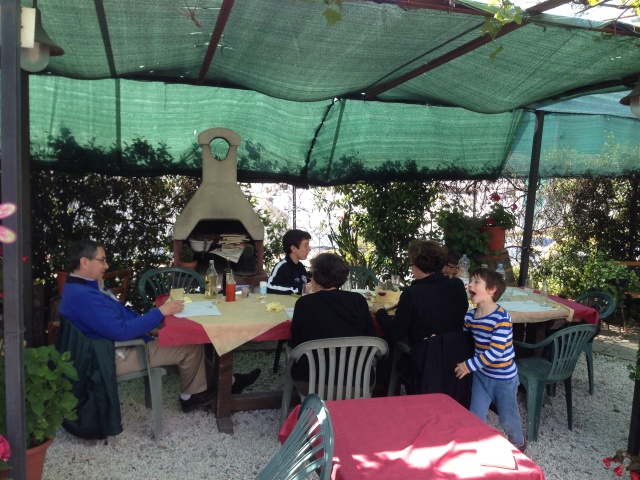 At table at La Rustica